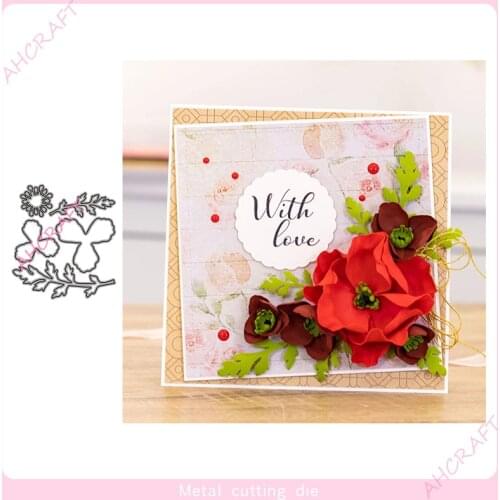 Flower and Leaf set Metal Cutting Dies for DIY Scrapbooking Photo Album Decorative Embossing PaperCard Crafts Die2021