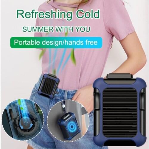 Hanging waist fan USB charging hanging neck fan Hang up the Waist Halter mini handheld multi-function portable desktop small fan