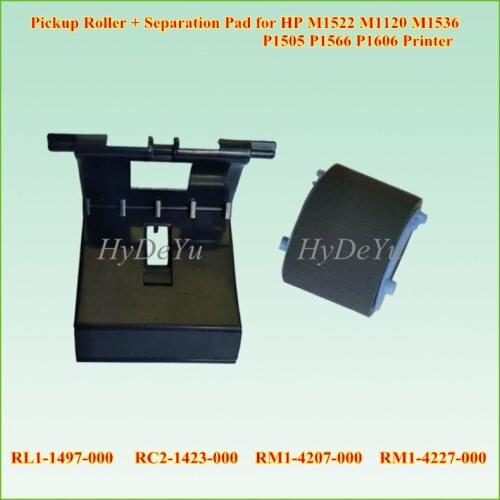 2X RL1-1497-000 RL1-1497 RM1-4227 Pickup Roller Separation Pad for HP M1522 M1120 M1536 P1505 P1566 P1606 RM1-4207-000 RM1-4207