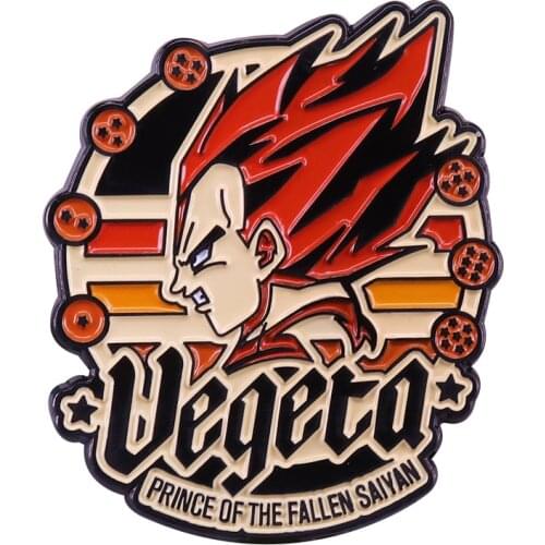 Saiyan prince Vegeta enamel pin
