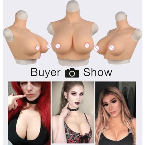 No-oil Silicone Breast Form Breastplate Fake Boobs Realistic Soft Boob Bionic Skin Crossdresser Transgender Queen Mastectomy Bra
