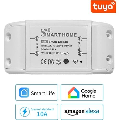 CBE DIY Smart Home Switch Wifi Remote Control Switch Universal Breaker Timer Works with Alexa Google Home Smart Life Tuya APP