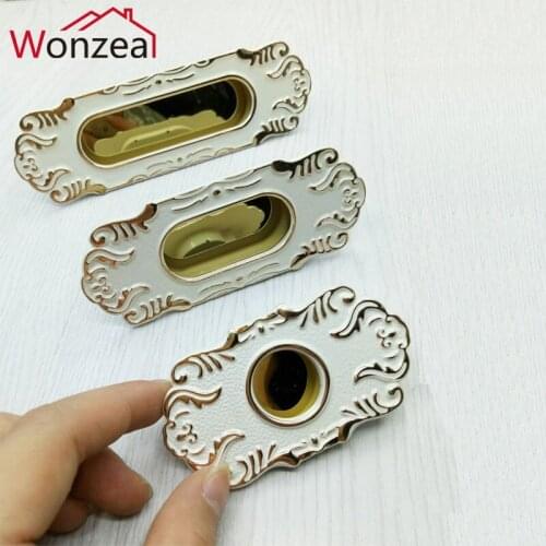 Hole CC 32mm/64mm/96mm kitchen cabinet drawer pulls hidden Furniture handle ivory white furniture knobs