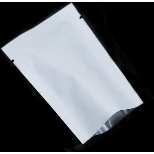 YTP156 8x12cm Matte White Open Top Heat Sealed Food Storage Packing Pouches Pure Aluminum Foil Vacuum Heat Sealing Mylar