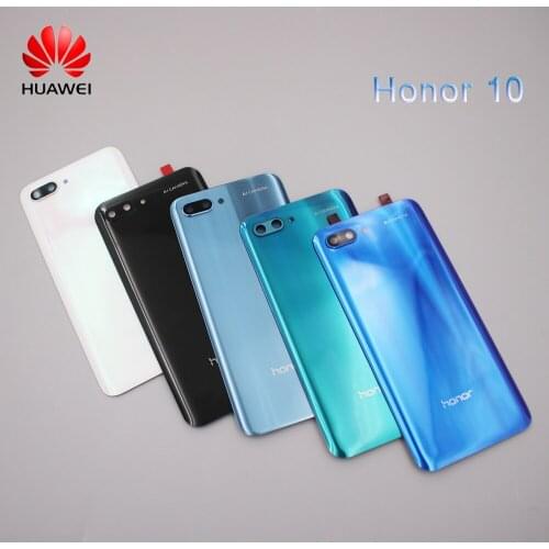Back Glass Cover For Honor 10 Back Battery Cover Rear Housing Door Case Huawei Honor 10 Replace Parts With Camera Lens + Sticker