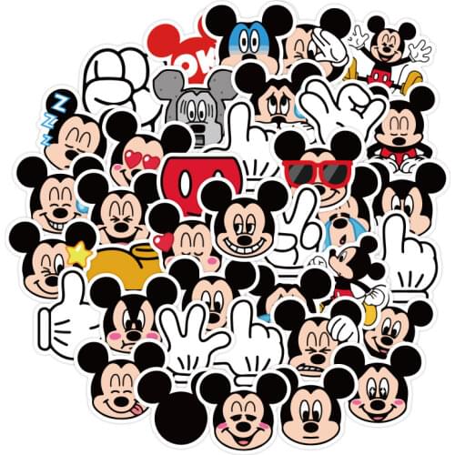 40pcs Disney Sticker Toy Minnie Frozen Duck Disney Princess Stitch Cute Cartoon Sticker Luggage Guitar Notebook Graffiti Sticker