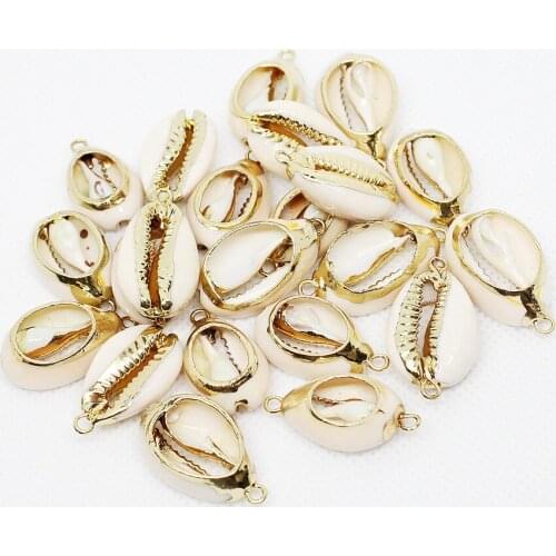 5Pcs Natural Shell Pendant Cone Shell Charms White Color Necklace Pendant for Jewelry Shells Of DIY Craft Accessories 16x18mm