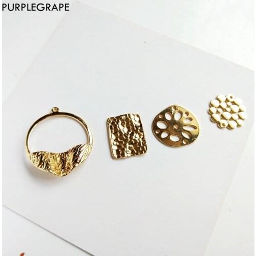 8pcs Alloy Pendant DIY Earrings Jewelry Accessories Handmade Materials Fashion Fine Ring Irregular Minimalism