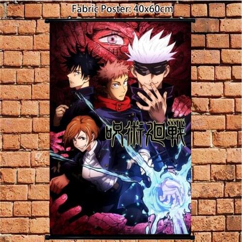 Anime Poster Jujutsu Kaisen Sorcery Fight Gojou Satoru Wall Scroll art 60x40cm Art Prints Room Home Decoration