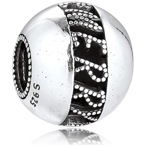 Openwork Merry Christmas Beads for Silver 925 Bracelets Women Jewelry Winter Round Shape Charm Beads for Jewelry Making DIY Fine