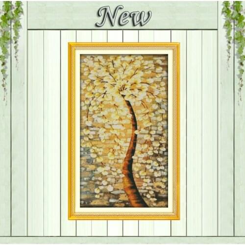 Riches & honour and peace tree painting Counted printed on canvas DMC 14CT 11CT Cross Stitch DIY Needlework kits Embroidery Sets