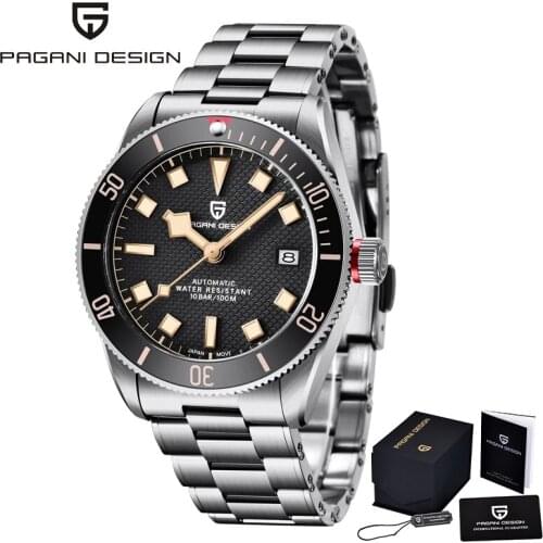 PAGANI Design Automatic Watch Mens Luxury Brand Mens Mechanical Watch Multifunctional Waterproof Watches Stainless Steel Strap