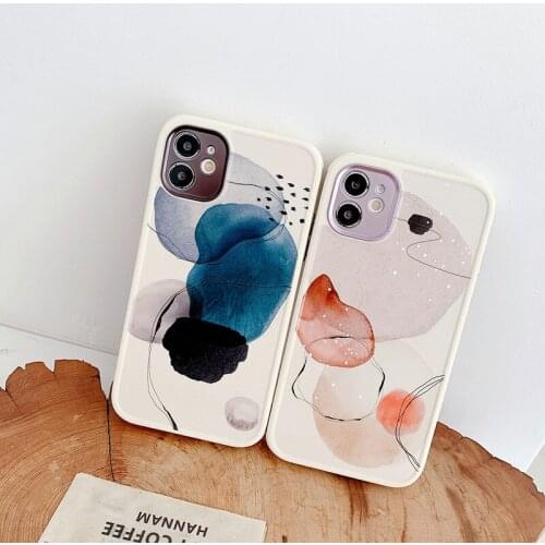 Art Watercolor Shockproof Phone Case For iPhone 11 Pro Max X XR XS Max 7 8 Plus SE2020 12 Soft TPU Back Cover Coque Funda Gift
