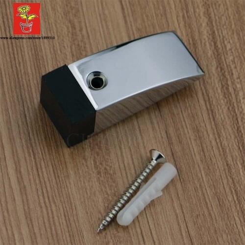 CHICOO Modern Floor Mounted Positioning Of Door Zinc Alloy Door Fittings Door Stopper Rubber Holder