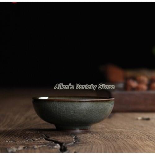 ONSALE Kung fu 70ml Ceramic Saucer china Porcelain coffee cup Chinese Longquan Celadon pottery Teacup cups tea set cups tea sets
