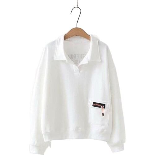 Korean Fashion Women Sweatshirt Loose Thin Long Sleeve Solid Color Top Female Harajuku Tracksuit Pullover 2119915