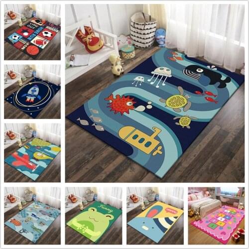Cute Cartoon 3D Printing Carpet Kids Room Decor Carpets Lovely Children Bedroom Play Tent Area Rugs Baby Game Crawl Floor Mats