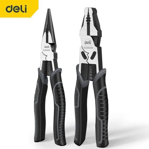 DELI 8‘’9‘’ Multifunctional Wire Stripper Crimping Tool Universal Wire Stripper Professional Electrician Hand Tool