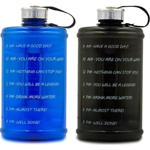 Motivational Large Water Bottle with Time Marker, BPA-Free Leak-Proof Water Jug for Fitness,Gym and Outdoor Sports