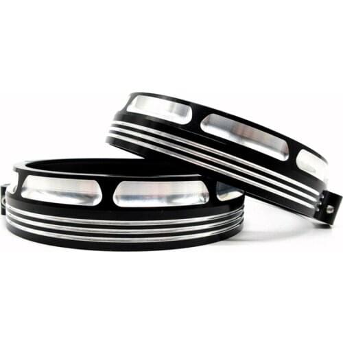 Motorcycle Burst Collection Trim Ring For 4 1/2" Auxiliary Lamps For Harley Street Glide decorative cover fog lamp cover headlam