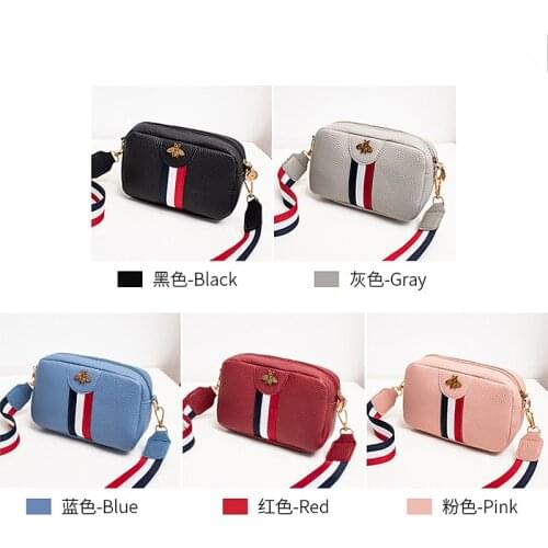 Wholesale Womens Shoulder/Crossbody Bag Bee Stripe Zipper Fashion Belt Wholesale 2021 New Style Lady Cute Mini Purse