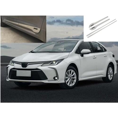 Fit for 2019 2020 Toyota Corolla Sedan Door Body Side Trim Protection Molding Cover Car Styling Accessories
