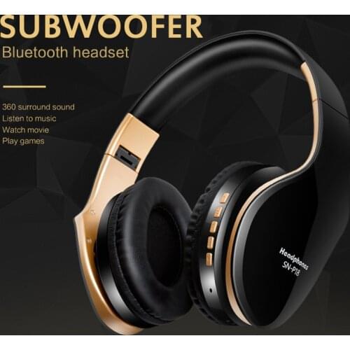 Portable Wireless Headphones Bluetooth Stereo Foldable Headset Audio Mp3 Earphones With Mic For Music For Huawei Xiaomi