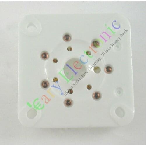 Wholesale and retail 10pc 7pin Gilded Ceramic vacuum tube socket gold valve base 6C33 832 829 FU29 826 free shipping