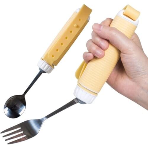 Adjustable spoon spinner Old people folding tableware Rehabilitative tableware Utensil Rotatable Food Aids Spoon