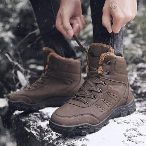 SERENE Brand snow boots Safety Combat Mens Chukka Outdoor leisure sports Bot Male Shoes Ankle Motocycle Boots