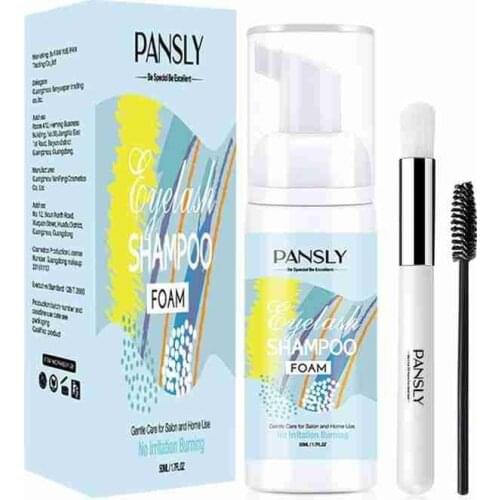 50ml Eyelash Extensions Brush Shampoo Kit Makeup Clean Eyelash Extension Glue Eye Lash lift Cleaning Foam Pump Design