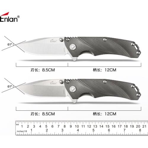ENLAN Folding Knife Aus-8 Blade Tactical Camping Survival Combat Pocket Knives EDC Hunting Multi Tools, TC4 Handle ,Dropshipping
