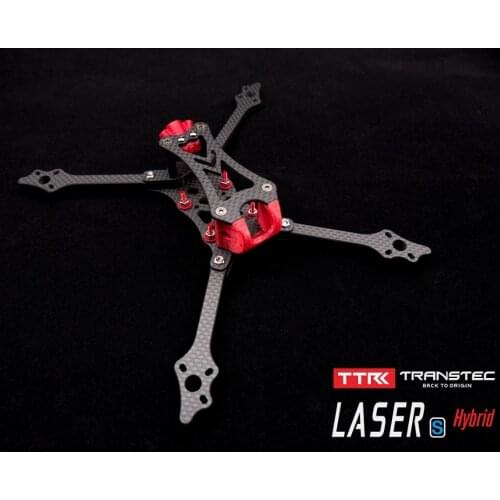 TRANSTEC LASER S LITE 224mm FPV Racing Drone Frame 6mm Arm 7075 Aluminum Smooth Coating Carbon Fiber 4 in 1 ESC 5 Inch props