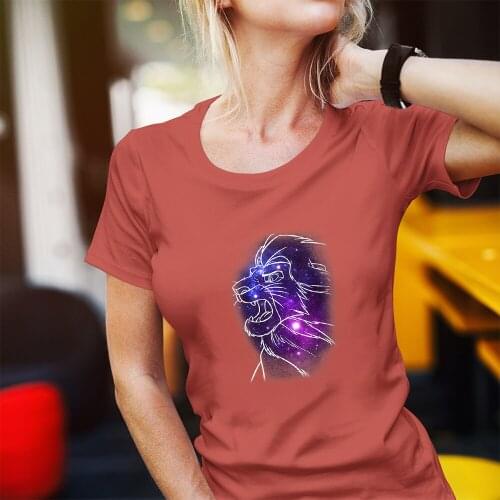 Disney Women T-shirts Summer New Products Fashion Dropship The Lion King Series Simba Printing T Shirts Female Comfortable Trend