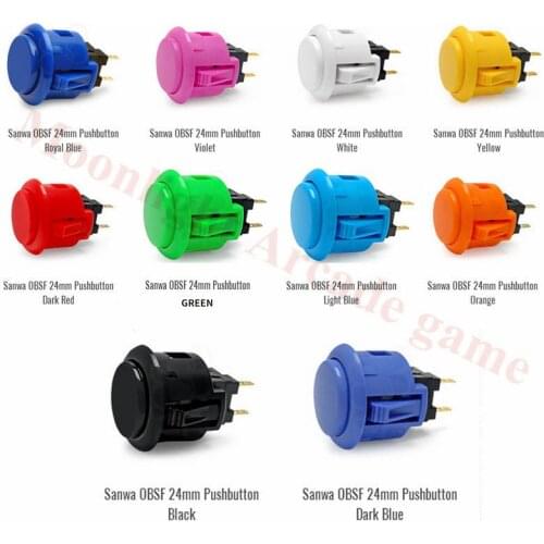 1PC Original OBSF-24 Official Sanwa Push Button for Coin Operated Arcade Game cabinet parts accessories