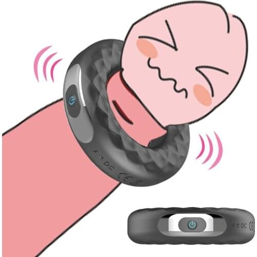 10 Frequency Vibrator Cock Silicone Rings Sex Toys For Men Male Erection Delay Ejaculation Strong Vibrator Penis Vibrating Ring