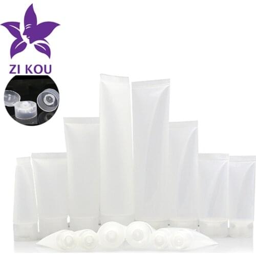 10pcs 15ml/20ml/30ml/50ml/100ml empty cosmetic clear plastic square tube with flip top cap, Toothpaste tube, Free shipping