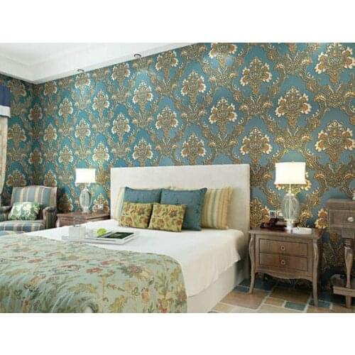 3d stereo luxury traditional europe style wallpaper Home decor for tv background sofa background non-woven wall paper