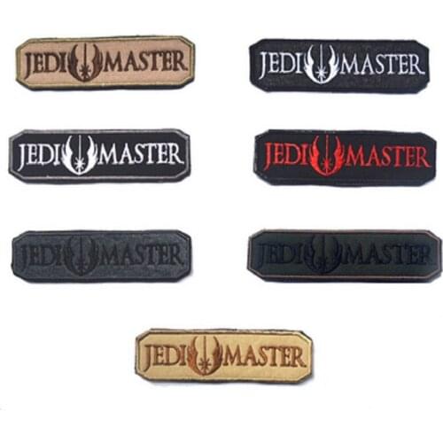 3D High Quality 100% Embroidery Patches Loops And Hook chest The Jedi Master Patches Cloth Patches