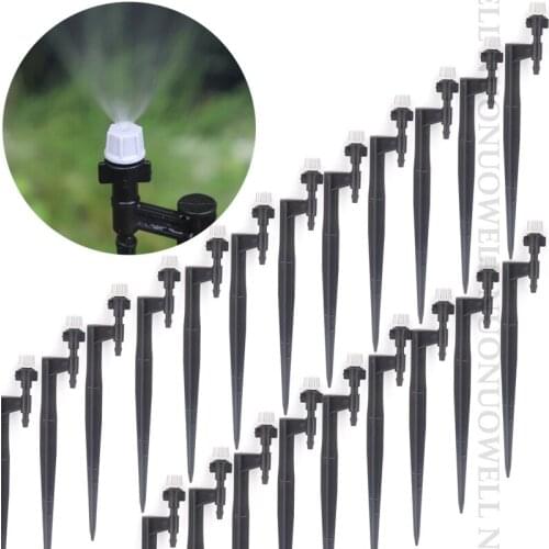 5Sets 13~50cm OD 6mm Mini Water Sprinkler Atomizing Nozzle Support Spike Ground Rod Watering Sprinklers Garden Irrigation Kits
