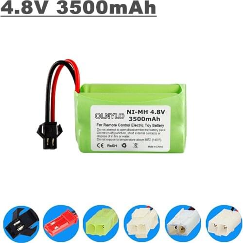 4.8V 3500mah rechargeable NI-MH AA battery pack For RC toys Tanks robots cars trains robots model accessory 4.8V NiMH battery