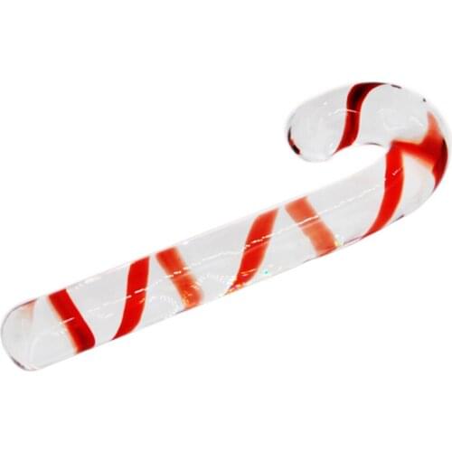 Walking-stick Type Shaped Pyrex Crystal Glass Anal Butt Plugs Dildo Penis Adult Sex Products