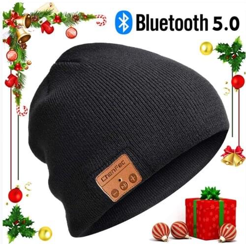 Bluetooth5.0 Beanie Hat 2020 Updated Headphone Hands-Free Built-in Speaker Bluetooth Smart Music Hat, Christmas Birthday Gifts