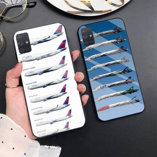 Aviation Chart Airplane Accessories Phone Case For Samsung S6 7edge 8 9 10e 20plus S20 Ultra Note8 9 10pro A72018 Tempered Glass