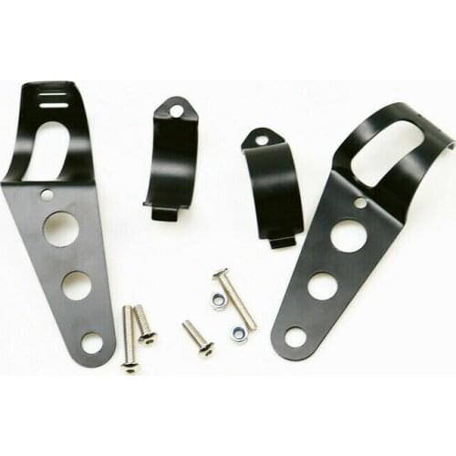 43-51mm Headlight Mount Black Fork Bracket For Harley Honda Chopper Cruiser CB