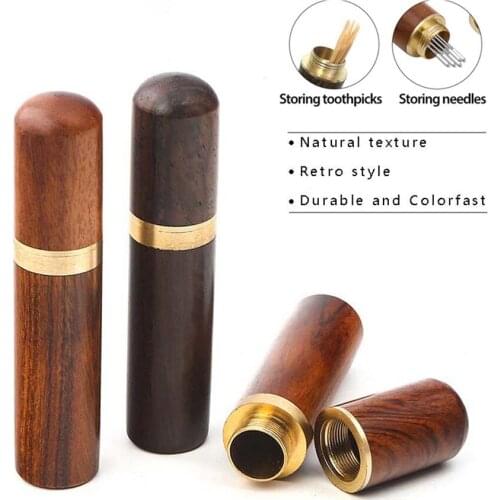 Sewing Needles Storage Holder Sewing Needles Storage Crafts Wooden Box Sewing Needles Container Tube Household DIY Sewing Tools