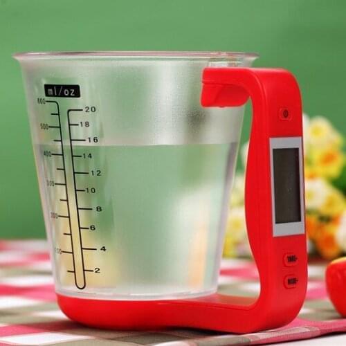Electronic Measuring Cup Kitchen Scales Digital Beaker Host Weigh Temperature Measurement Cups With LCD Display
