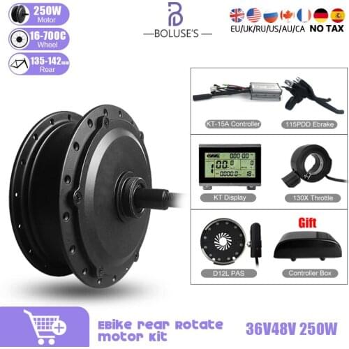 36V48V 250W Electric Bicycle Conversion Kit Gear Hub Motor EBike Kit KT LCD3 Display Electric Bicycle Rear Motor【EU US NO TAX