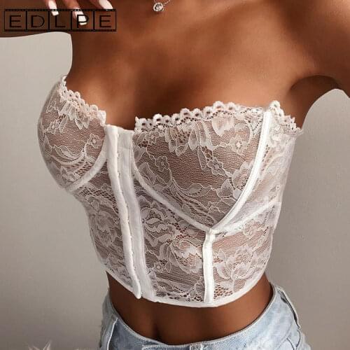 Unif Cute Y2k Top Lace Egirl Corset Top for Women Fairy Grunge Sexy Streetwear White Crop Top Harajuku Bralette Top
