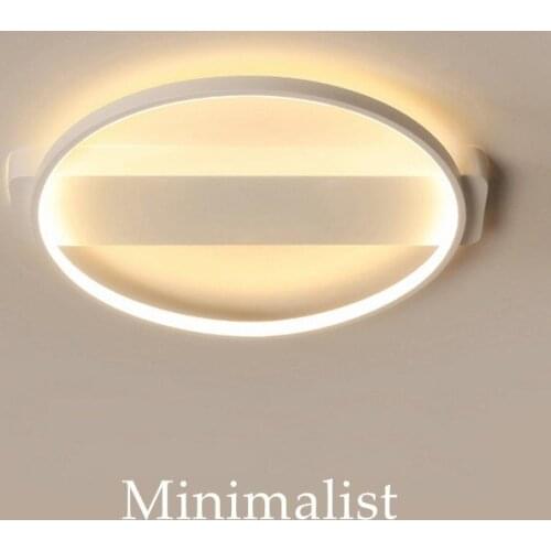 Minimalist Round Modern Led Ceiling Lights For Living Room Bedroom Aluminum Lamp Body Ac 110v 220v Dimmable Luminaire Plafonnier